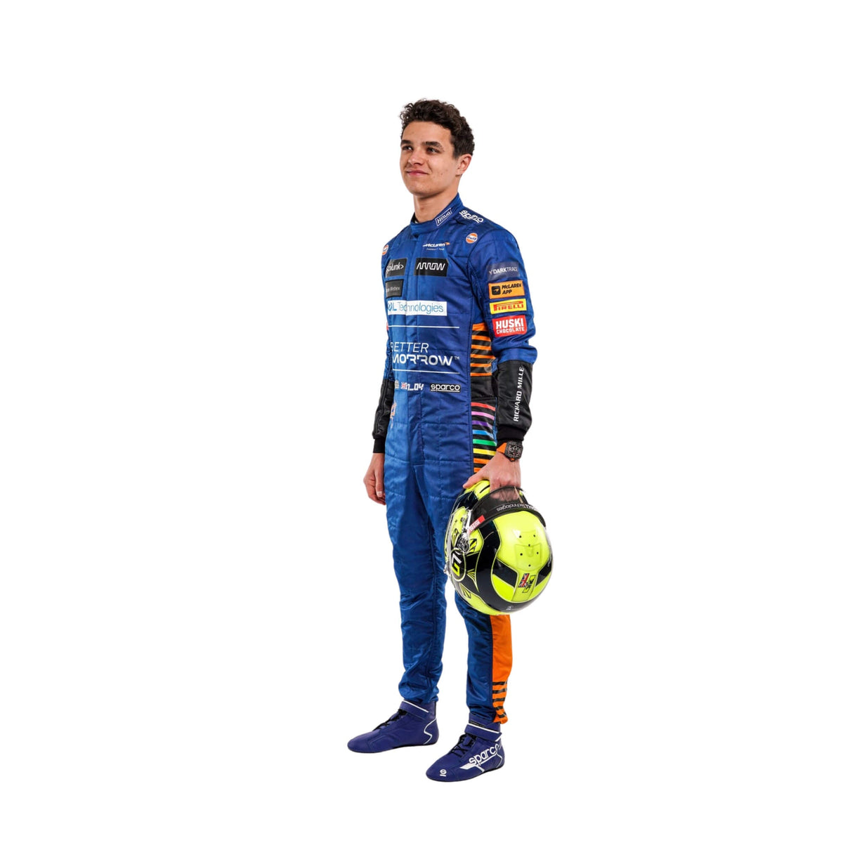 High-resolution close-up of Lando Norris’ 2020 F1 race suit Main image