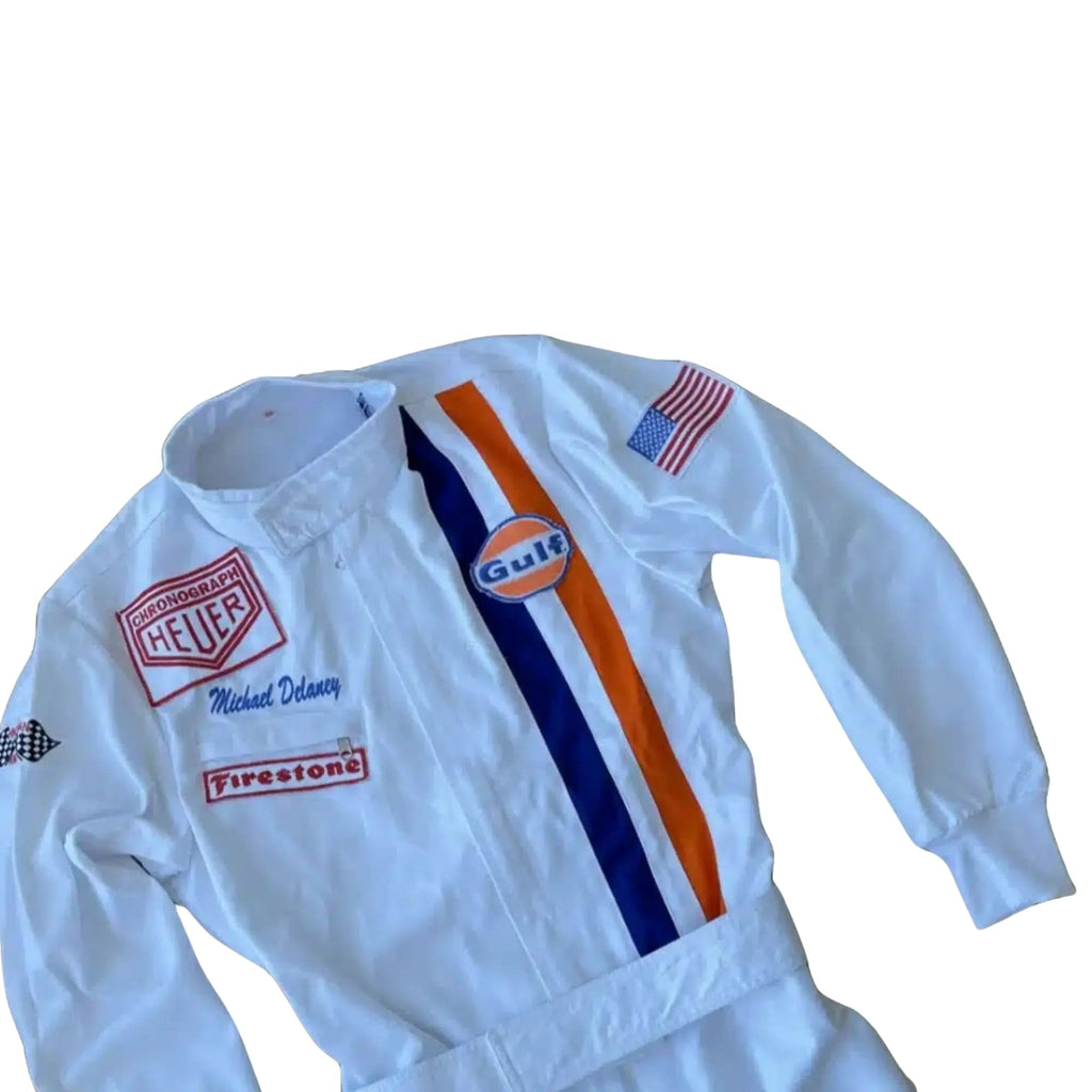 Michael Delaney Steve McQueen Le Mans 1971 F1 Racing Suit Riches Hue
