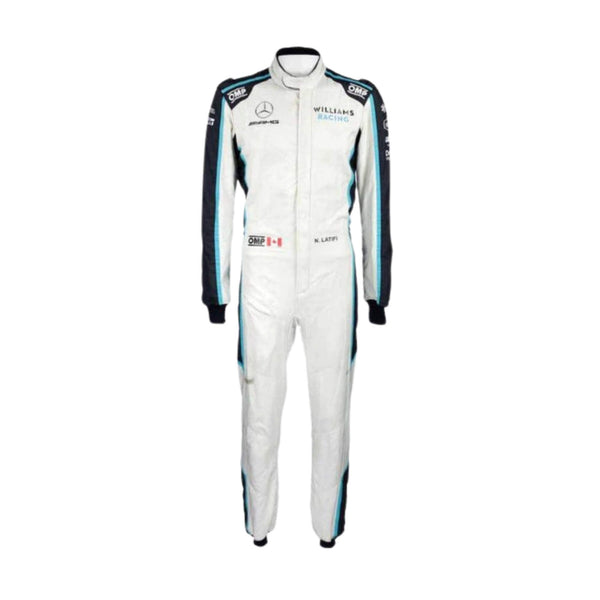 Nicholas Latifi 2020 Formula 1 racing suit – sharp front view showcasing livery and detailed design