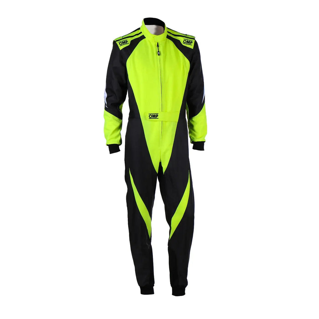 Fluorescent yellow and black racing suit OMP Kart Suit KS-3X - FIA 88770 Riches Hue