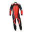 Front view of OMP Red Kart Suit KS-3X ART Style 1 Youth