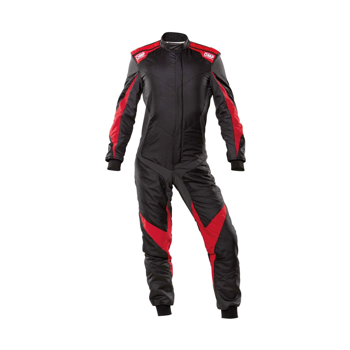 Black / Red OMP Tecnica Evo Racing Suit Riches Hue