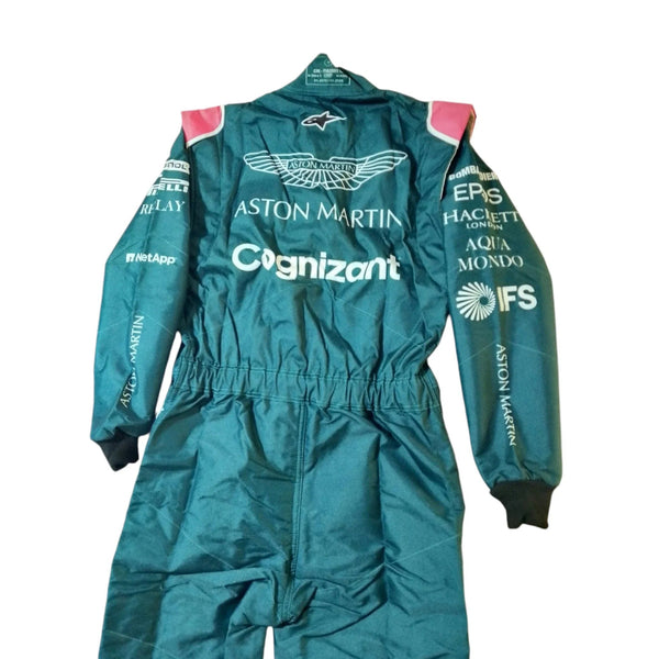CLose Up Back view of Sebastian Vettel 2021  F1 suit