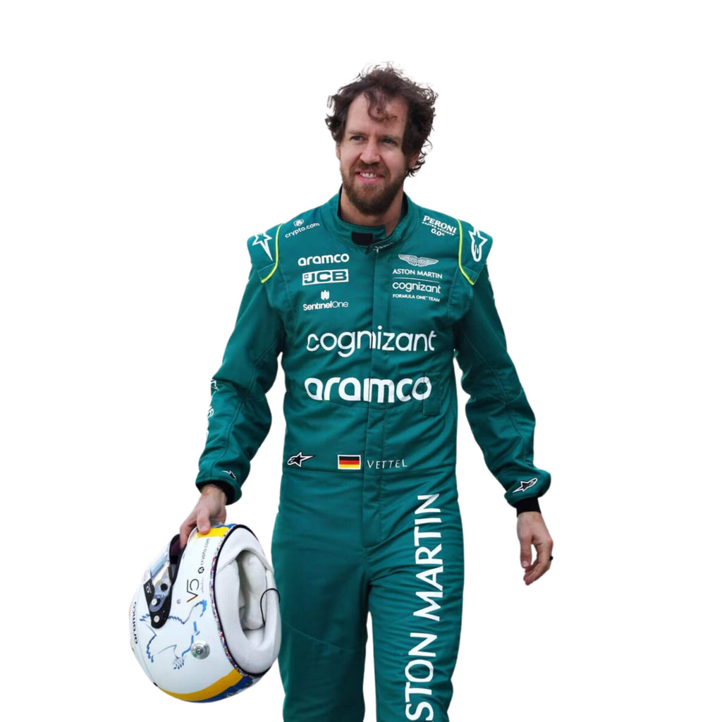High-resolution image of Sebastian Vettel's player 2022 F1 suit l