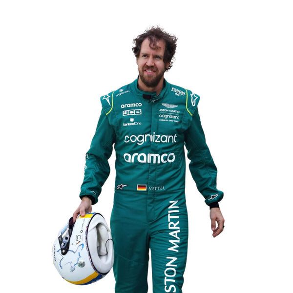 High-resolution image of Sebastian Vettel's player 2022 F1 suit l