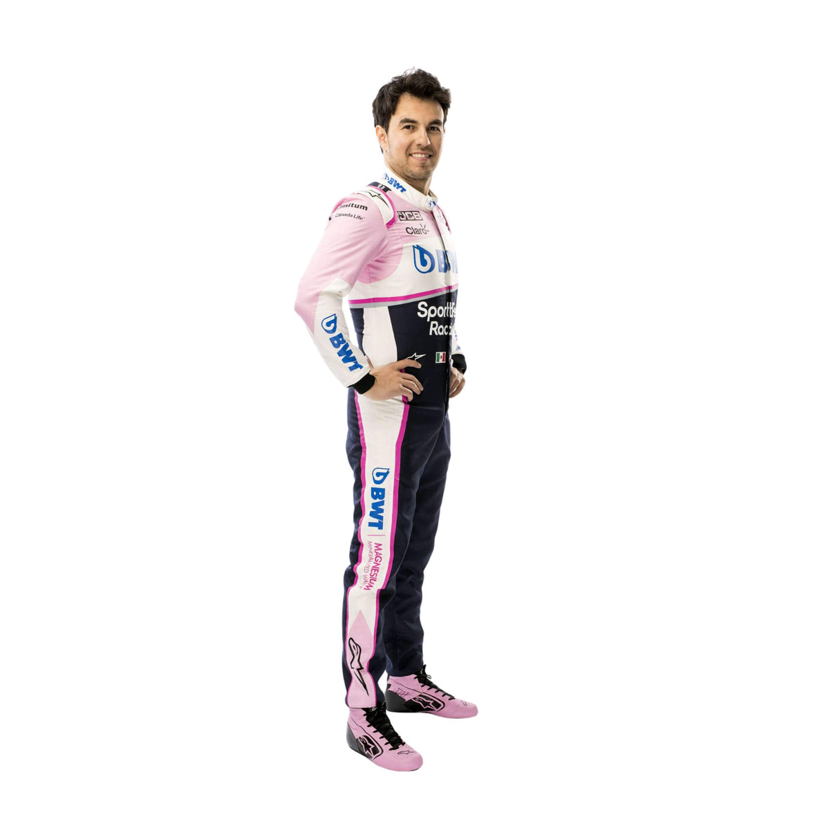 Sergio Perez 2019 F1 suit – front view showcasing a bold and dynamic race-ready design, perfect for F1 memorabilia collectors. Main image
