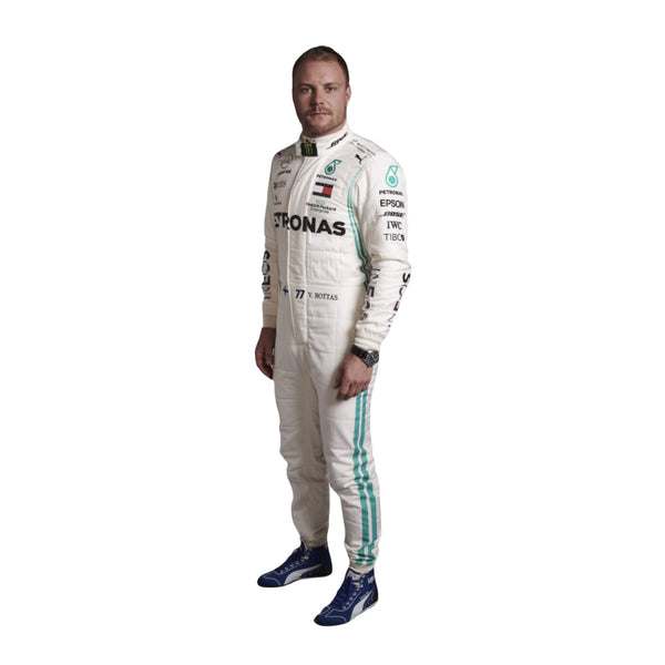 Valtteri Bottas 2020 F1 racing suit – iconic black and silver design worn during a dominant season