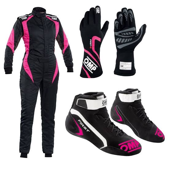 Pink OMP Kart Racing Suit, Racing Gloves & Racing Shoes - Speedxgear Main image