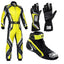 Yellow OMP Kart Racing Suit, Racing Gloves & Racing Shoes - Speedxgear