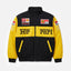 Front view of Yellow Ferrari F1 Racing Jacket - Speedxgear