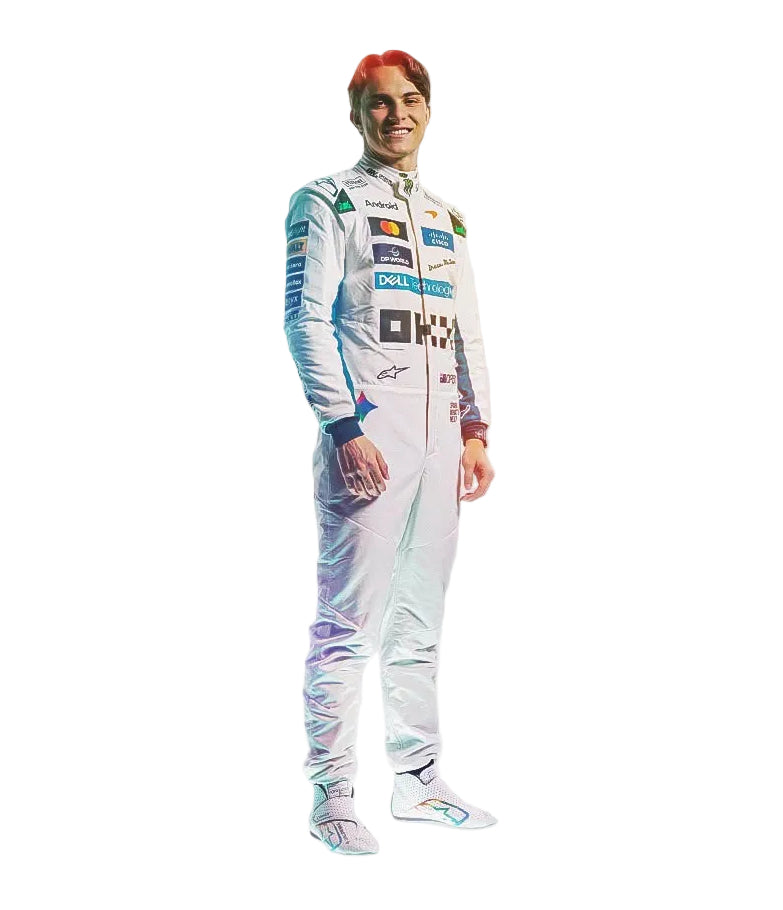 2026 Lando Norris & Oscar Piastri Special White Heritage British GP F1 Racing Suit Secondary image